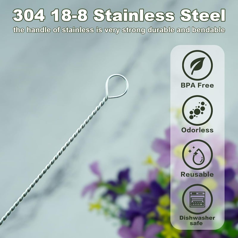YOUCOX Straw Cleaner Brush for Stanley, 6Pcs Reusable Extra Long Straw Cleaning Brush for 14oz 20oz 30oz 40oz Stanley Mug, Cleaning Brushs for All Plastic, Glass, Stainless and Silicone Straws - Image 3